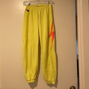 Aviation Nation Women’s Sweatpants. Size small, yellow